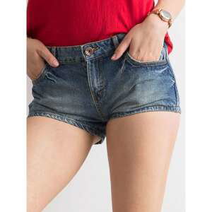 Blue denim shorts for women
