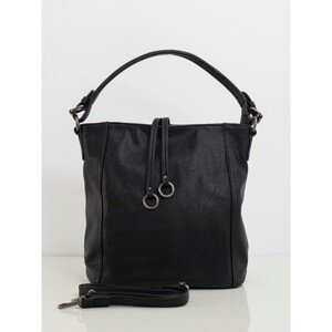 Black eco leather handbag