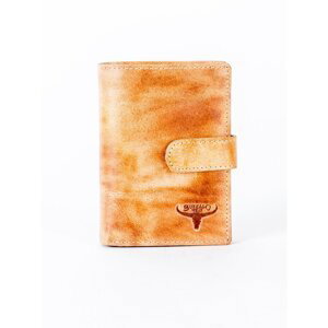 Camel shaded wallet with embossing