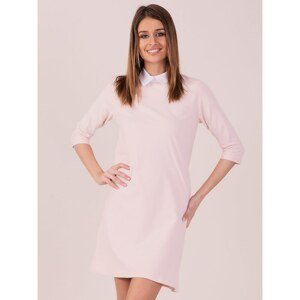 A light pink cotton dress with a contrasting collar