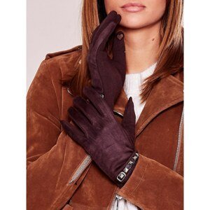 Soft insulating gloves with brown pins