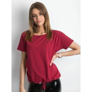 Women´s burgundy cotton t-shirt