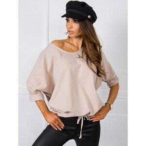 Beige oversize cotton blouse