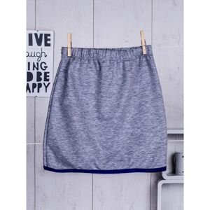 Gray skirt with trim for a girl