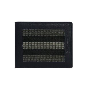 Men's dark blue wallet with horizontal stitching