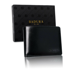 BADURA Black oblong men´s wallet
