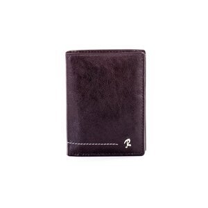 Black leather wallet with stitching