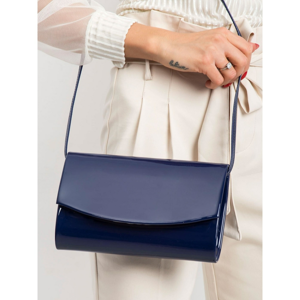 Dark blue lacquered clutch bag