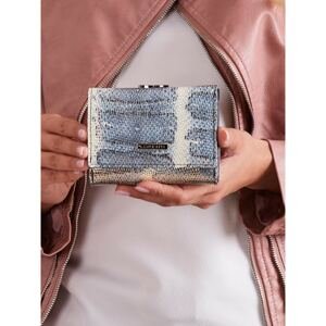Women´s aimal skin blue leather wallet