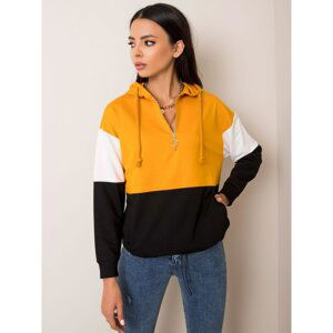 Women´s dark yellow hoodie