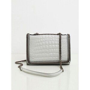 Silver eco leather shoulder bag