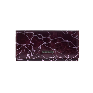 Women´s purple patterned leather wallet