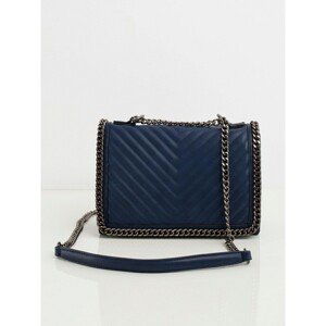 Women´s navy blue bag with a chain