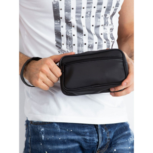 Men´s black faux leather sachet