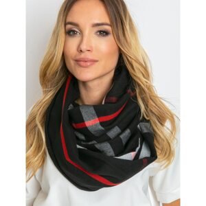 Black scarf with fringes