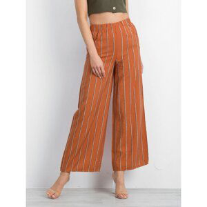 Brown striped trousers