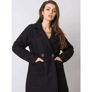 Women´s black bouclé coat