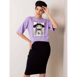 RUE PARIS Purple, oversized women´s t-shirt