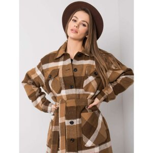 Ladies´ brown plaid coat