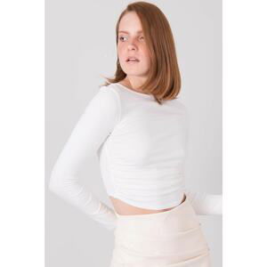 BSL Ecru short top with long sleeves