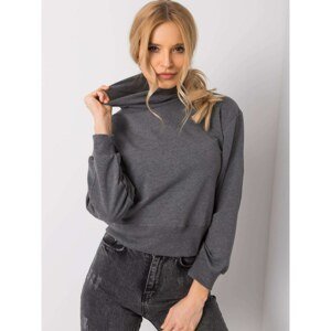 Basic dark grey turtleneck sweatshirt