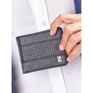 Men´s black wallet with openwork