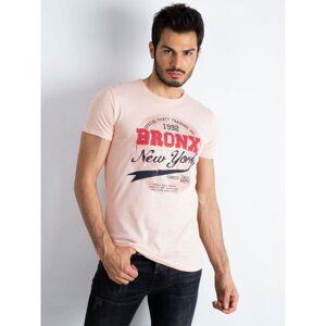 Men´s peach t-shirt with print