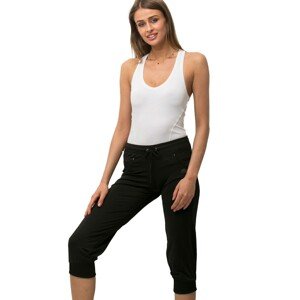 Black capri pants with drawstrings