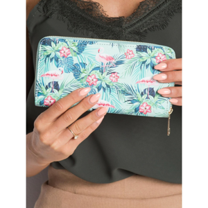 Mint wallet with print