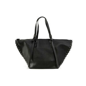 Black eco-leather bag with studs