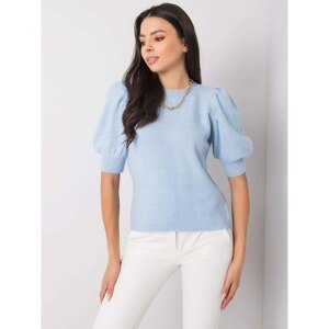 Light blue sweater with short sleeves