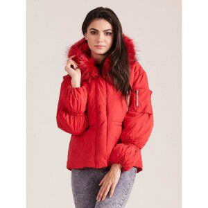 Red insulated winter women´s jacket