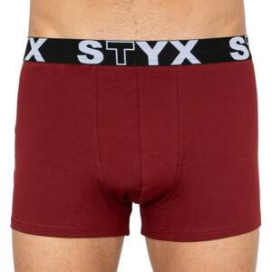 Men&#39;s boxers Styx sports rubber oversized burgundy (R1060)