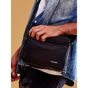 Men´s black cloth bag with pockets