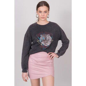 BSL Graphite sweatshirt with a tiger print