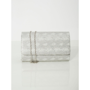 Clutch bag with an animal motif, silver