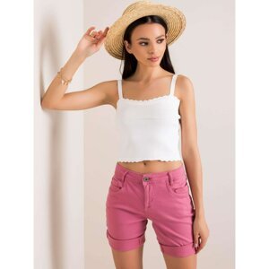 SUBLEVEL Dirty pink women´s denim shorts