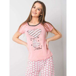 Women´s light coral two-piece pajamas