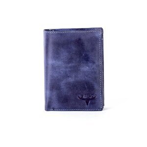 Shaded navy blue leather wallet
