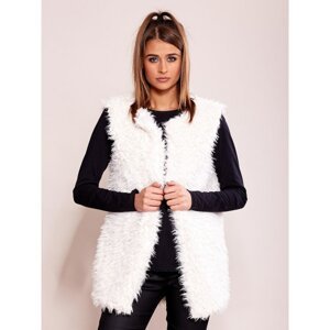 Ecru eco-fur vest