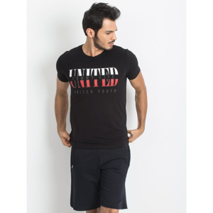 Black TOMMY LIFE men´s t-shirt with print