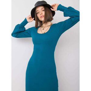 RUE PARIS Marine fitted dress