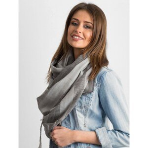 Gray striped scarf