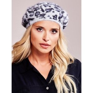 Gray spotted beret