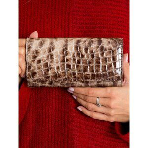 Patent leather wallet brown