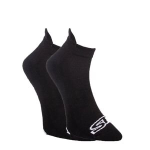 Styx low black socks with white logo (HN960)