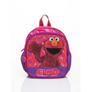 Purple backpack for school with a Sesame Street theme