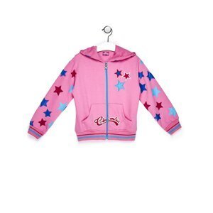 Light pink sweatshirt for a girl with stars