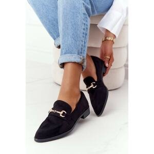Elegant Women's Loafers S.Barski Suede Black