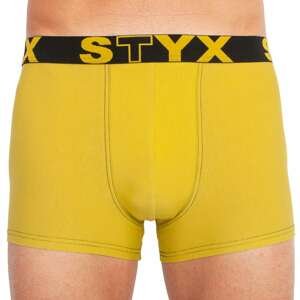 Men&#39;s boxers Styx sports rubber green-yellow (G1065)
